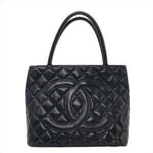 CHANEL Matelasse Reissue Tote Bag Caviar Skin Black Coco Mark